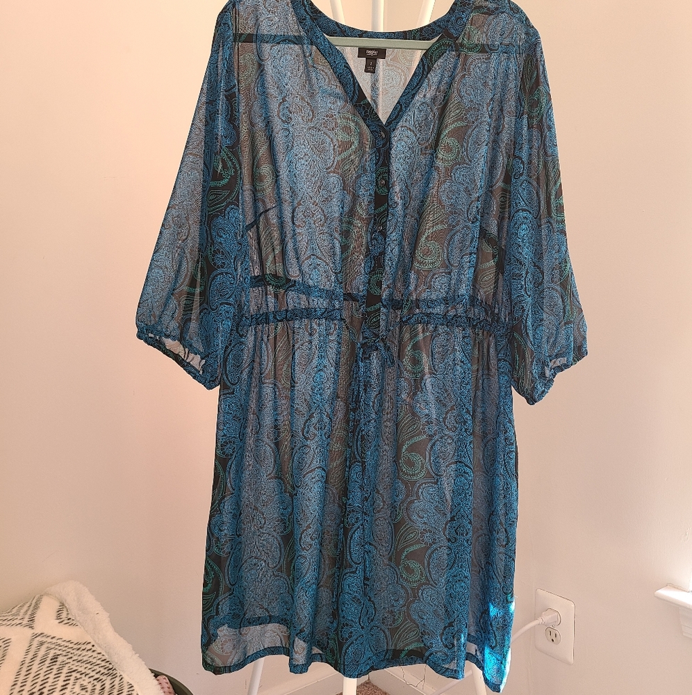 Sheer tunic dress